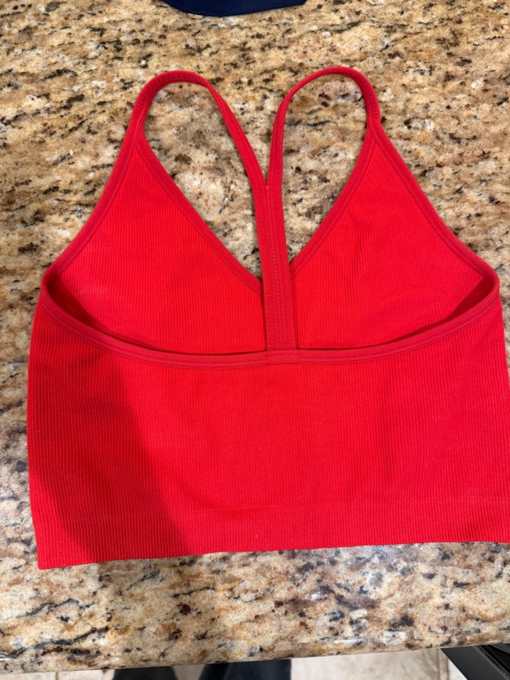 SET Active Red Ribbed Bra Tank - Picture 3 of 4